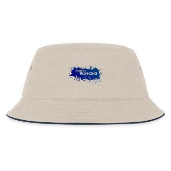 Trail Running Berge und Wald weißer Farbklecks - Kinder Bucket Hat - Natur/Navy - Vorne