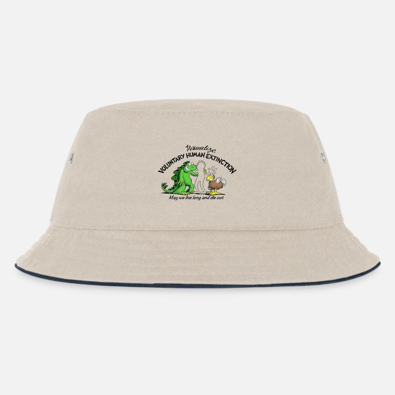 Voluntary Human Extinction Movement VHEMT - Kinder Bucket Hat - Natur/Navy