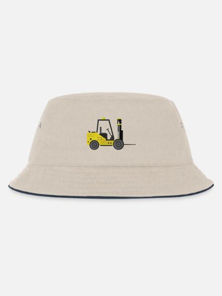 Gabelstapler - Kinder Bucket Hat - Natur/Navy