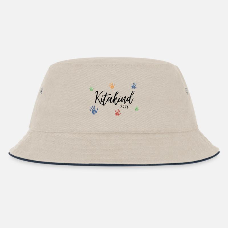 Kitakind 2026  - Kinder Bucket Hat - Natur/Navy