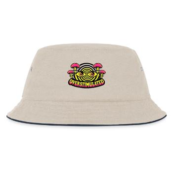 Overstimulated Psychedelic Eyes - Kids’ Bucket Hat - ecru/navy - Front