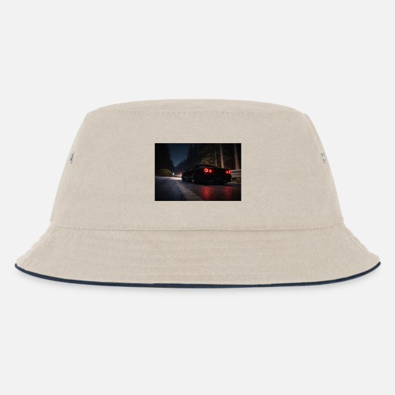 Nachtsportwagen auf der Straße - Kinder Bucket Hat - Natur/Navy