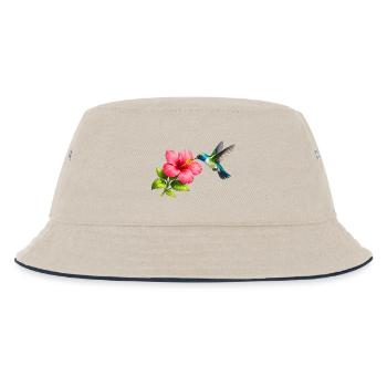 Colibri sur l’hibiscus rouge - Bob Enfant - blanc cassé/bleu marine - Devant