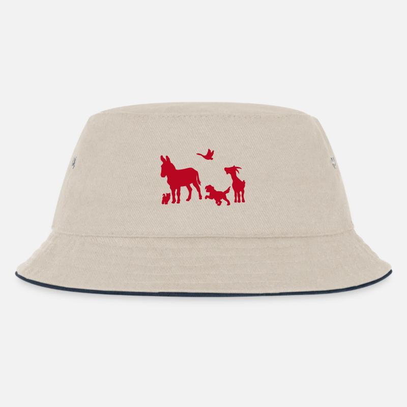 Logo - Tiere im Einklang - Kinder Bucket Hat - Natur/Navy