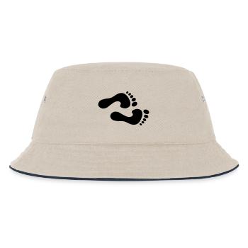 Füße - Kinder Bucket Hat - Natur/Navy - Vorne