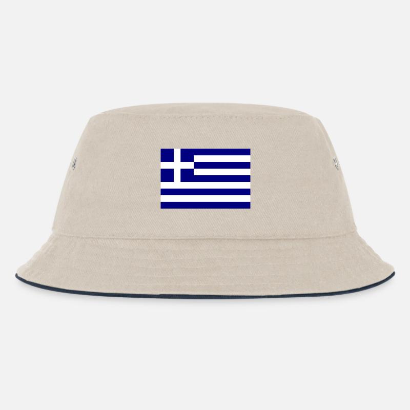 Drapeau Athènes Grèce - Bob Enfant - blanc cassé/bleu marine