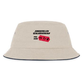 Bachelor Sale - Kids’ Bucket Hat - ecru/navy - Front