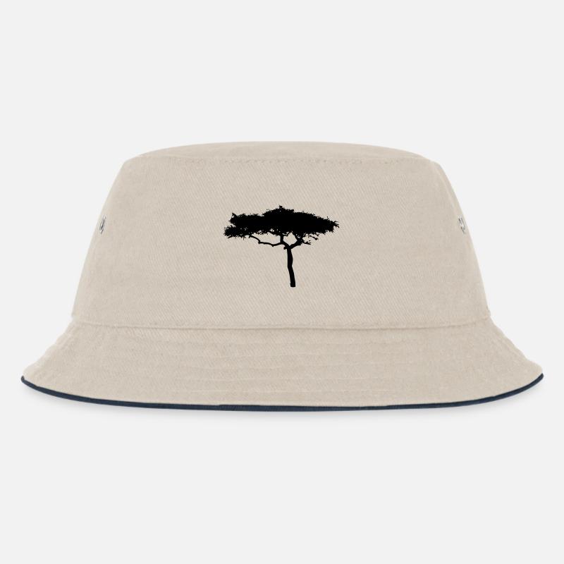 Afrika Savanne Baum - Kinder Bucket Hat - Natur/Navy