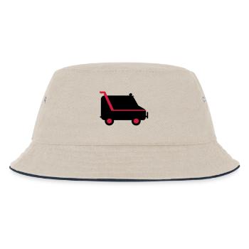 Transporter / van (2c) - Kids’ Bucket Hat - ecru/navy - Front