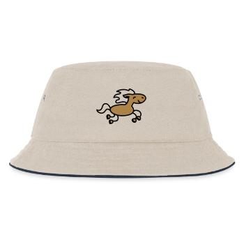 Horse jump - Kids’ Bucket Hat - ecru/navy - Front