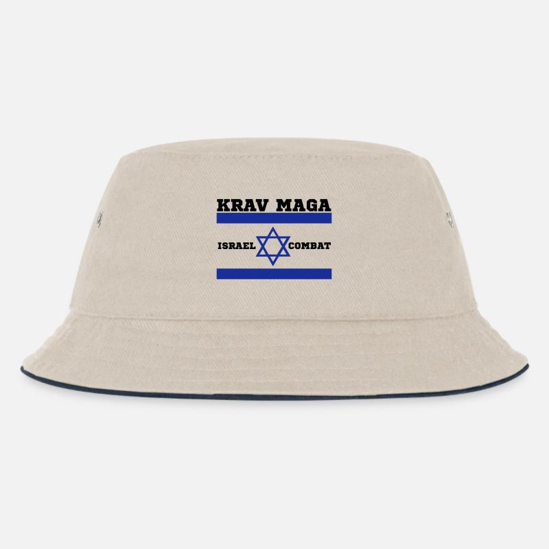 Krav Maga - Kinder Bucket Hat - Natur/Navy