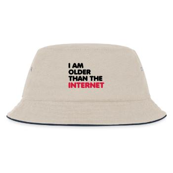 I am older than the internet - Kinder Bucket Hat - Natur/Navy - Vorne