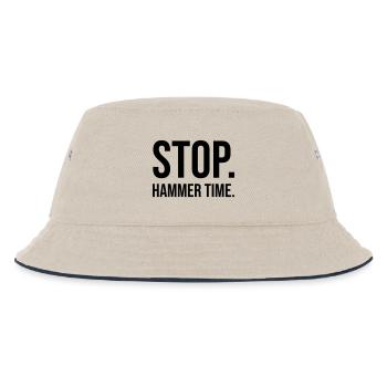 Stop hammer time - Kids’ Bucket Hat - ecru/navy - Front