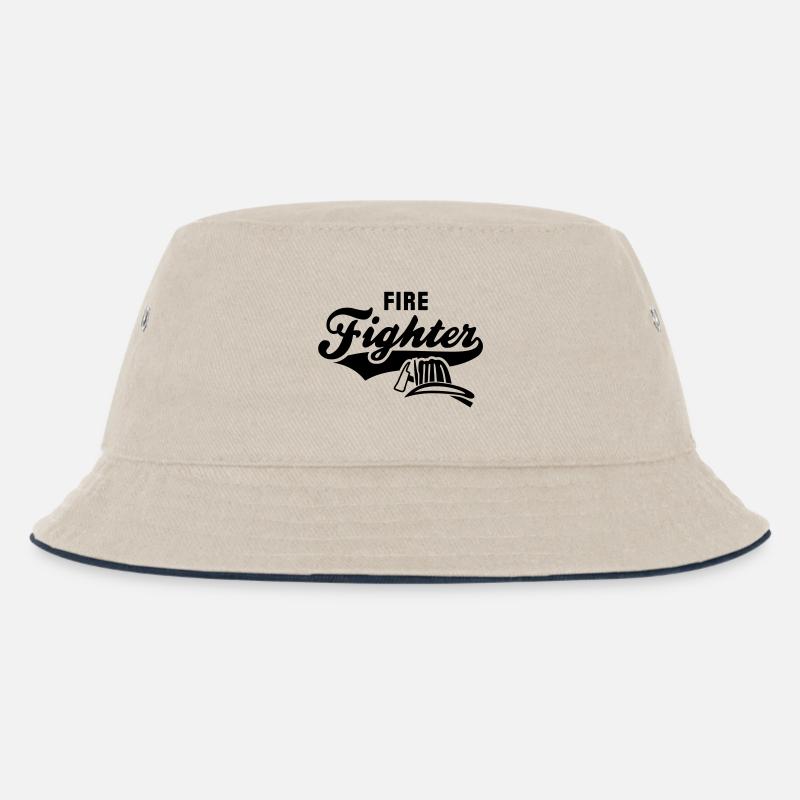 Firefighter - Kinder Bucket Hat - Natur/Navy