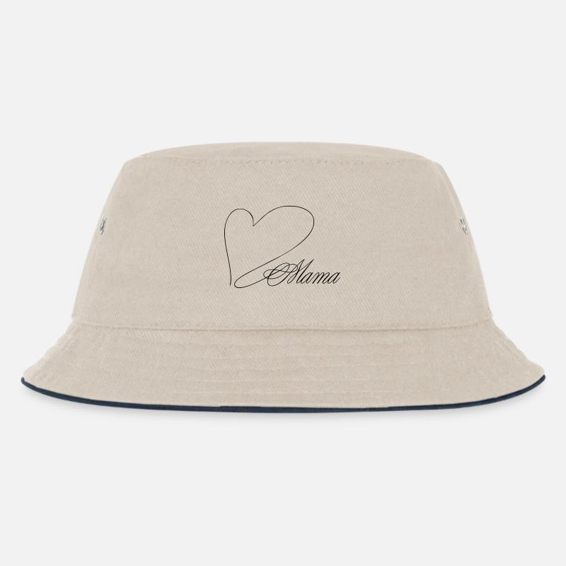 Mama - Kinder Bucket Hat - Natur/Navy