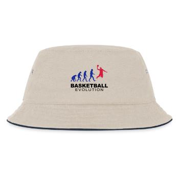 Basketball evolution - Kinder Bucket Hat - Natur/Navy - Vorne