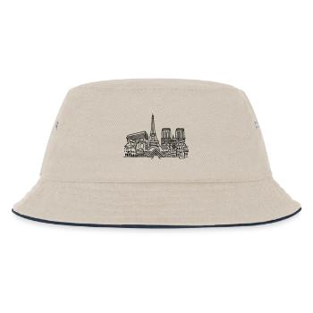Paris Panorama - Kinder Bucket Hat - Natur/Navy - Vorne