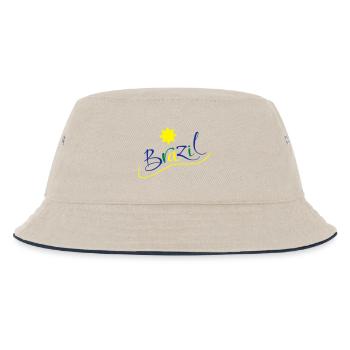brasilien - Kinder Bucket Hat - Natur/Navy - Vorne