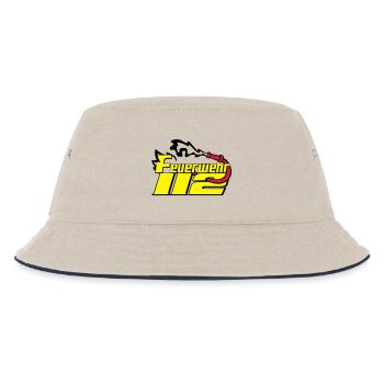 Freiwillige Feuerwehr , Shirt , Feuerwehr 112 (25) - Kinder Bucket Hat - Natur/Navy - Vorne