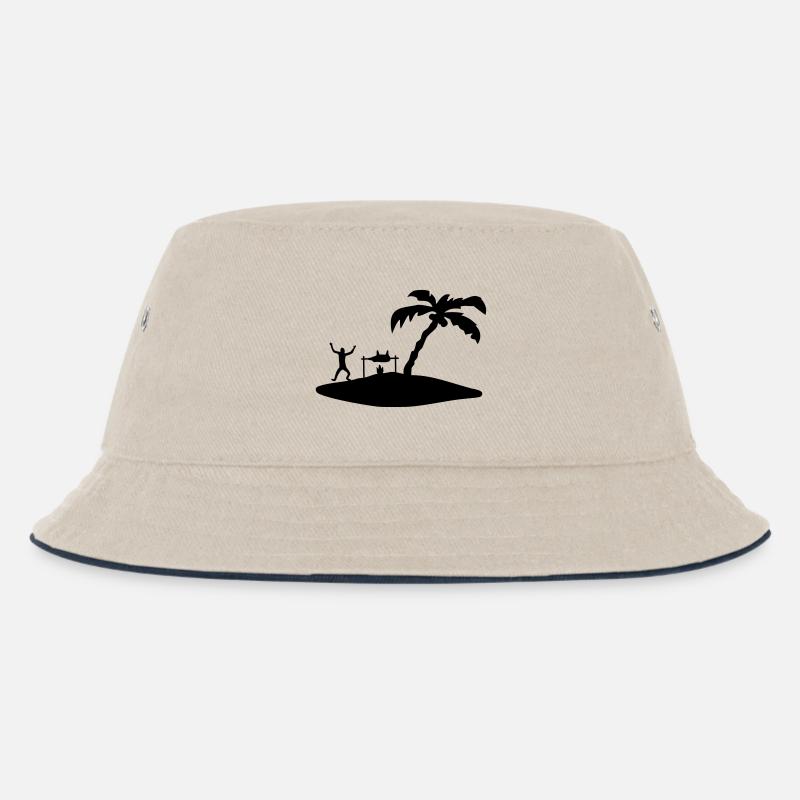 grillen tanzen speise insel - Kinder Bucket Hat - Natur/Navy