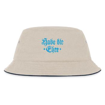 Habe die Ehre (Vintage/Hellblau) - Kinder Bucket Hat - Natur/Navy - Vorne