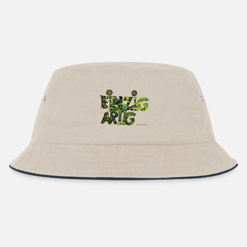 Einzigartig - Kinder Bucket Hat - Natur/Navy