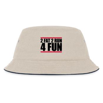 Bar 2 Fat - Kids’ Bucket Hat - ecru/navy - Front