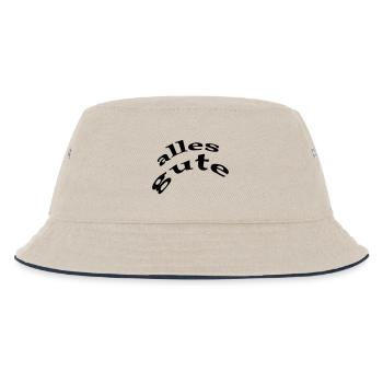 all good - Kids’ Bucket Hat - ecru/navy - Front