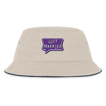 SAINT VALENTINE. bachelorette party. I LOVE YOU. I LOVE YOU. LOVE - Kids’ Bucket Hat - ecru/navy - Front