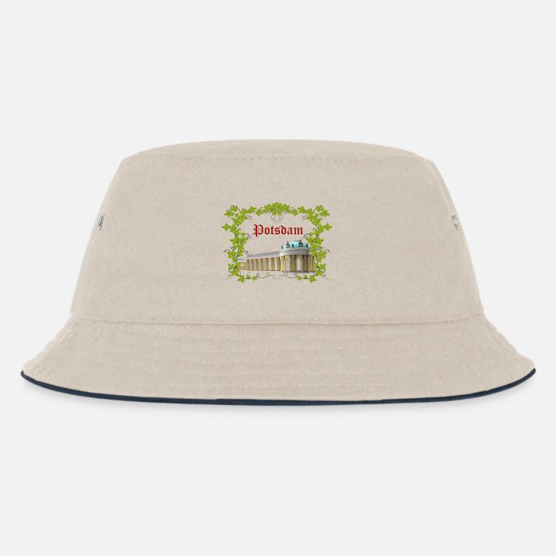 POTSDAM - Kinder Bucket Hat - Natur/Navy