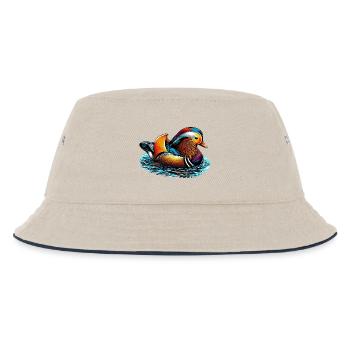 Mandarin duck - Kids’ Bucket Hat - ecru/navy - Front