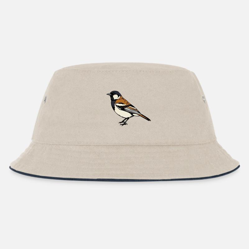 Sperling Vogel - Kinder Bucket Hat - Natur/Navy