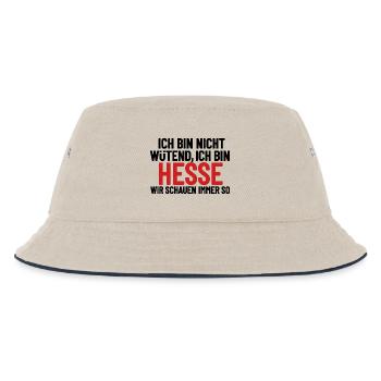 Ich bin nicht wütend - ich bin Hesse - Kinder Bucket Hat - Natur/Navy - Vorne