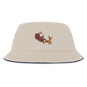 Santa Sleigh Dash and Reindeer Run - Kids’ Bucket Hat - ecru/navy - Front