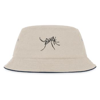 Schwarze Mücke – Intecte Illustration - Kinder Bucket Hat - Natur/Navy - Vorne