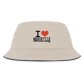i love marseille - Kinder Bucket Hat - Natur/Navy - Vorne