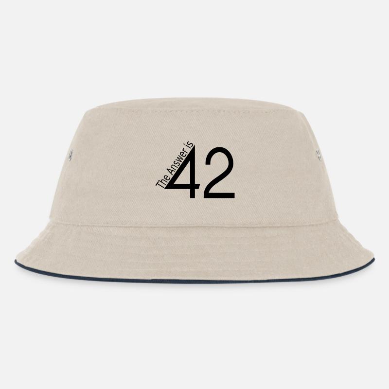 the answer is 42 - Kinder Bucket Hat - Natur/Navy