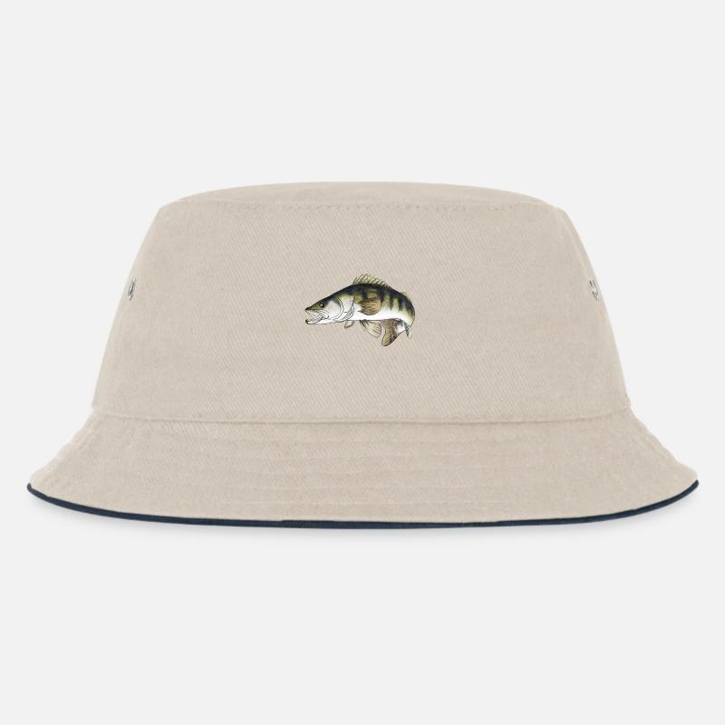 Zander - Kinder Bucket Hat - Natur/Navy