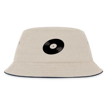 Schallplatte, Vinyl, Record - Kinder Bucket Hat - Natur/Navy - Vorne