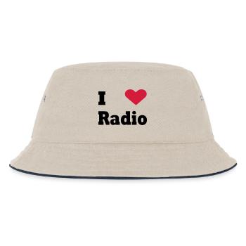 i love radio - Kinder Bucket Hat - Natur/Navy - Vorne