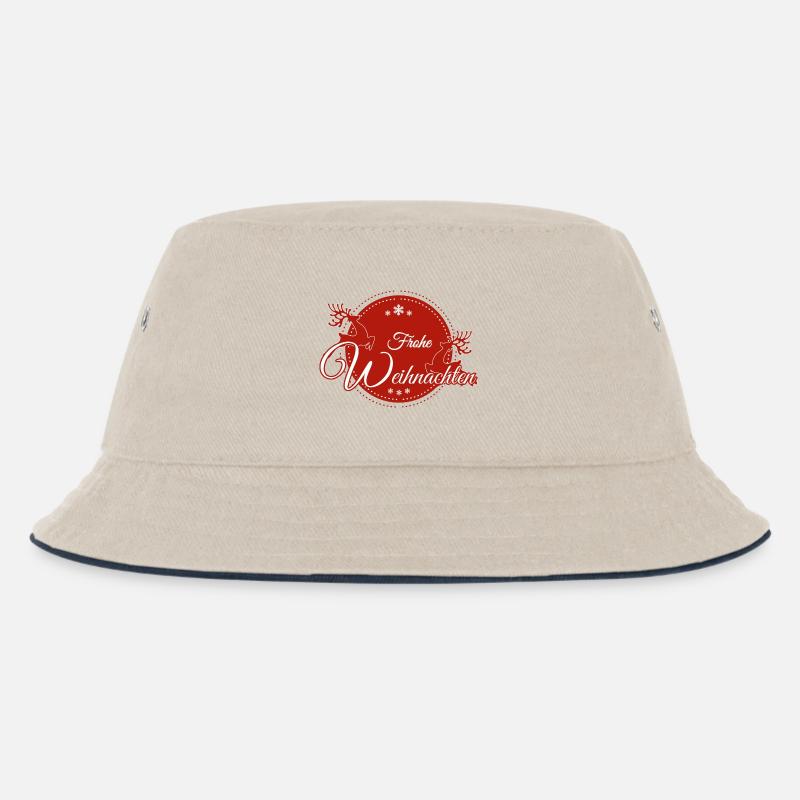 Frohe Weihnachten - Kinder Bucket Hat - Natur/Navy