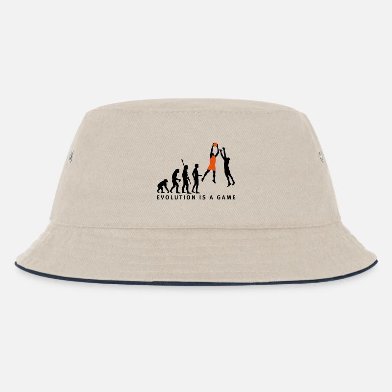 evolution_basketball_072011_d_2c - Kids’ Bucket Hat - ecru/navy