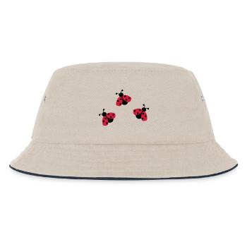 6254398 118120415 Marienkaefer - Kinder Bucket Hat - Natur/Navy - Vorne