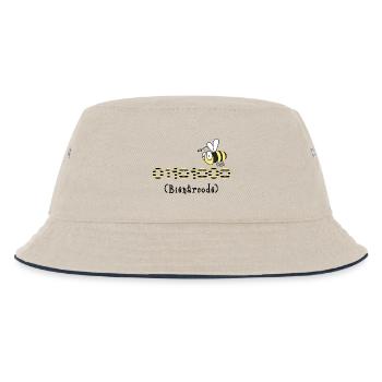 Binary code bee code computer science gift honey - Kids’ Bucket Hat - ecru/navy - Front