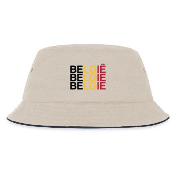 BELGIE Belgian Flag - Belgien - Belgium 2024 - Kinder Bucket Hat - Natur/Navy - Vorne