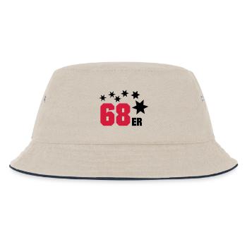 68er - Kinder Bucket Hat - Natur/Navy - Vorne