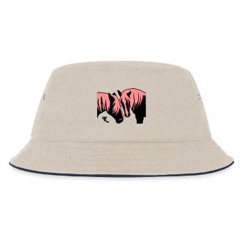 schwarzwald_maedels_grau - Kinder Bucket Hat - Natur/Navy - Vorne