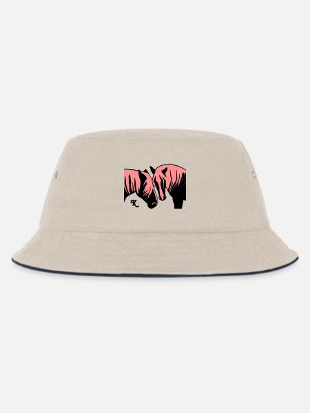 schwarzwald_maedels_grau - Kinder Bucket Hat - Natur/Navy