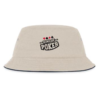 king_of_poker_design - Kinder Bucket Hat - Natur/Navy - Vorne