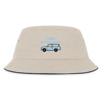 , DDR Kult , früher war alles besser (25) - Kinder Bucket Hat - Natur/Navy - Vorne